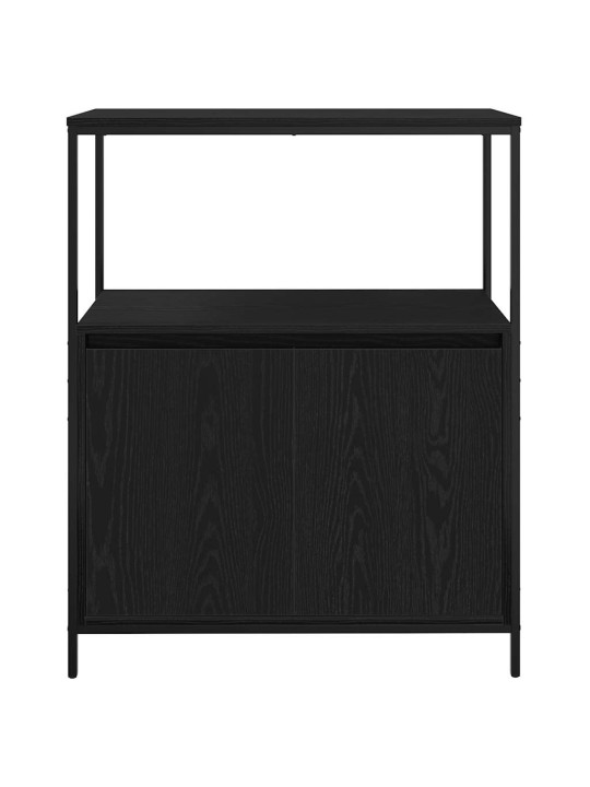 Kylpyhuonekaappi hyllyillä musta tammi 76,5x35x95 cm