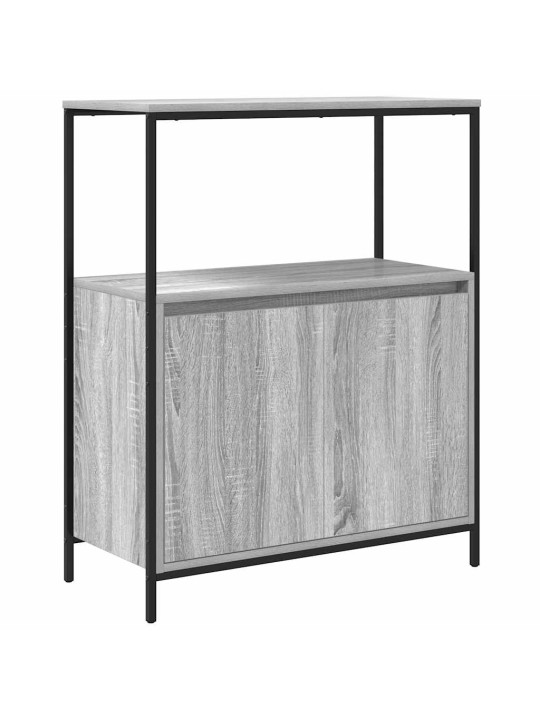 Kylpyhuonekaappi hyllyillä harmaa sonoma 76,5x35x95 cm