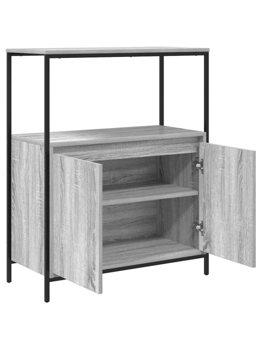 Kylpyhuonekaappi hyllyillä harmaa sonoma 76,5x35x95 cm