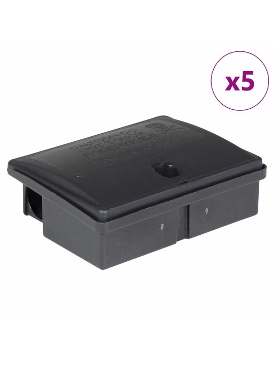 Hiiriloukut 5 kpl Musta 13x10x4 cm