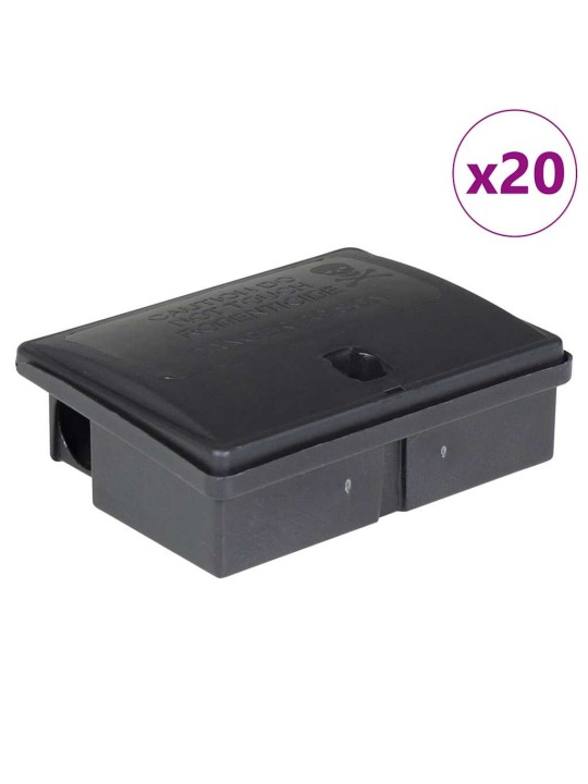 Hiiriloukut 20 kpl musta 13x10x4 cm