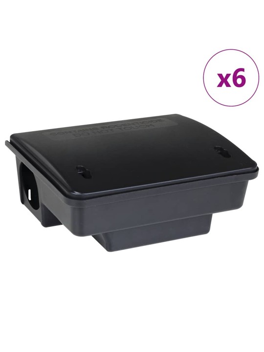 Hiiriloukut 6 kpl musta 23x19x9,5 cm