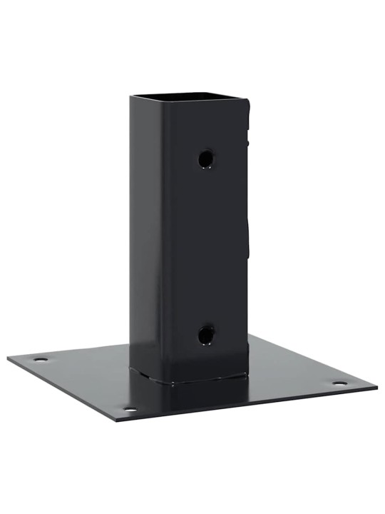 Pylväiden pohjat neliö 4 kpl 46x46 mm jauhemaalattu teräs