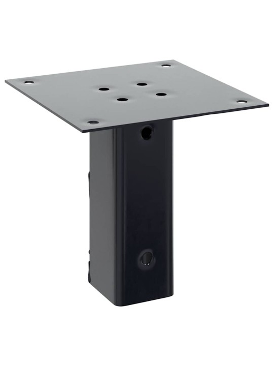 Pylväiden pohjat neliö 4 kpl 46x46 mm jauhemaalattu teräs