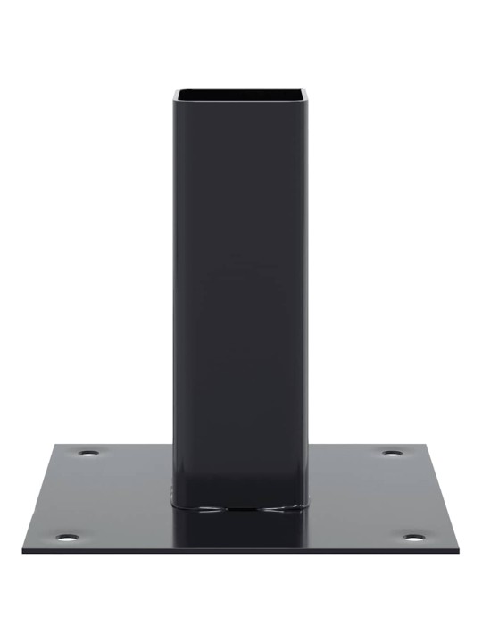 Pylväiden pohjat neliö 4 kpl 46x46 mm jauhemaalattu teräs