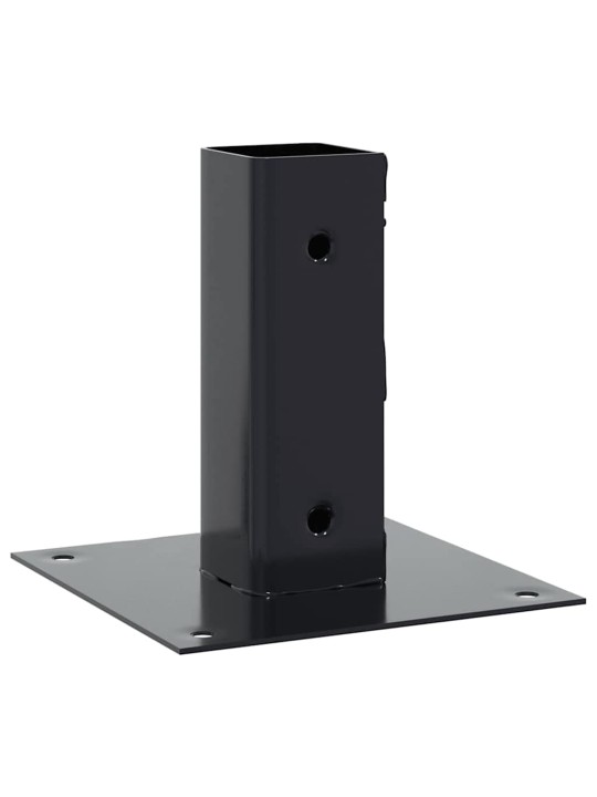 Pylväiden pohjat neliö 4 kpl 51x51 mm jauhemaalattu teräs