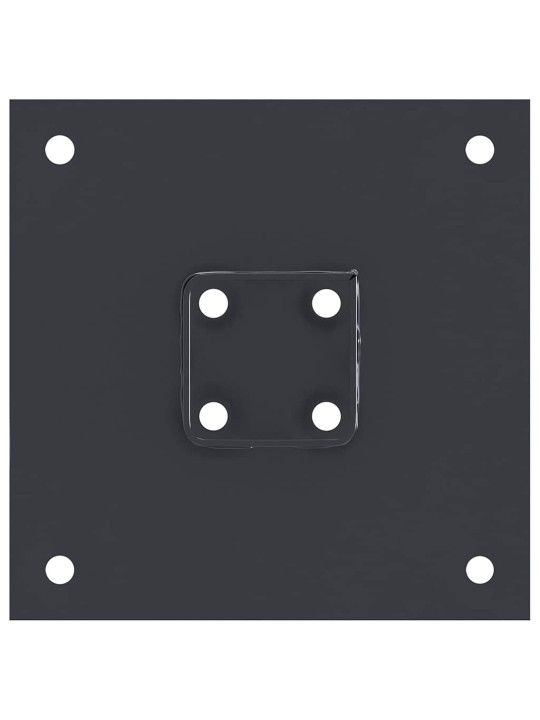 Pylväiden pohjat neliö 4 kpl 51x51 mm jauhemaalattu teräs