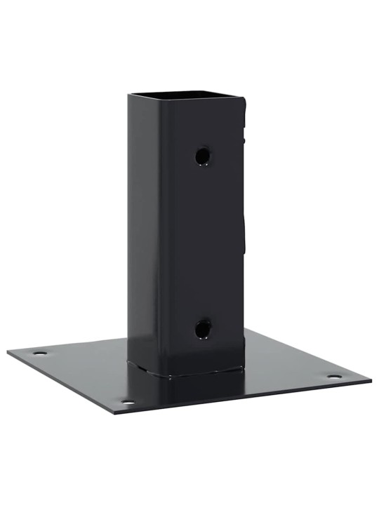 Pylväiden pohjat neliö 12 kpl 51x51 mm jauhemaalattu teräs