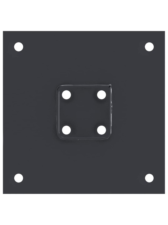 Pylväiden pohjat neliö 12 kpl 51x51 mm jauhemaalattu teräs