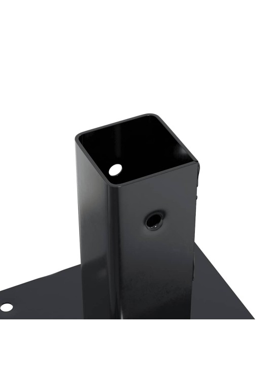 Pylväiden pohjat neliö 12 kpl 51x51 mm jauhemaalattu teräs
