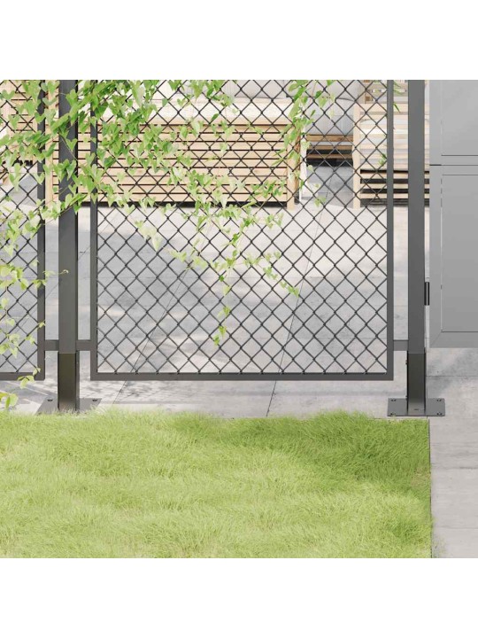Pylväiden pohjat neliö 12 kpl 51x51 mm jauhemaalattu teräs