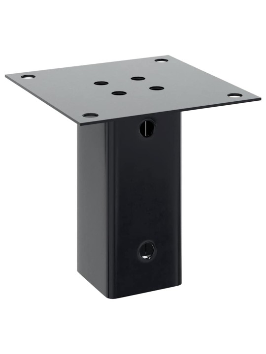 Pylväiden pohjat neliö 4 kpl 61x61 mm jauhemaalattu teräs