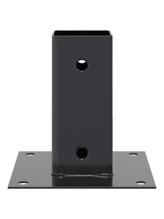 Pylväiden pohjat neliö 4 kpl 61x61 mm jauhemaalattu teräs