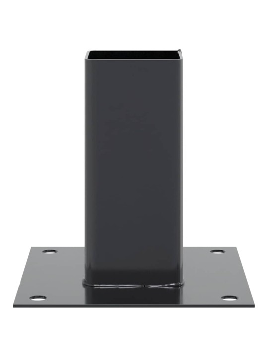 Pylväiden pohjat neliö 4 kpl 61x61 mm jauhemaalattu teräs