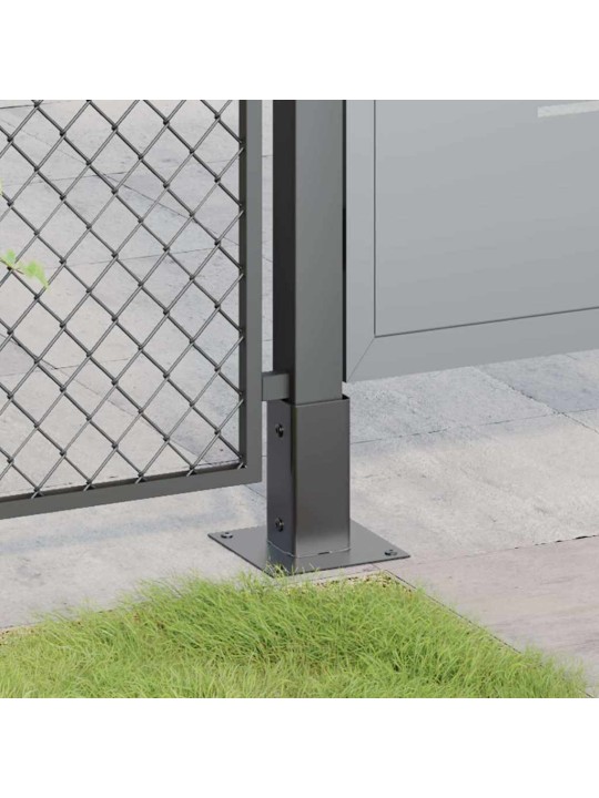 Pylväiden pohjat neliö 12 kpl 61x61 mm jauhemaalattu teräs
