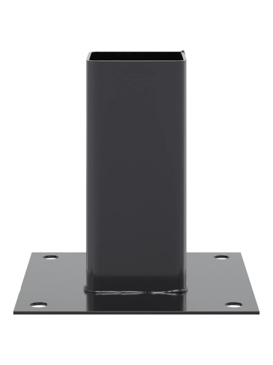 Pylväiden pohjat neliö 12 kpl 61x61 mm jauhemaalattu teräs
