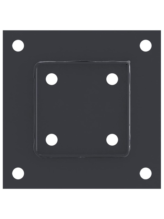 Pylväiden pohjat neliö 4 kpl 81x81 mm jauhemaalattu teräs
