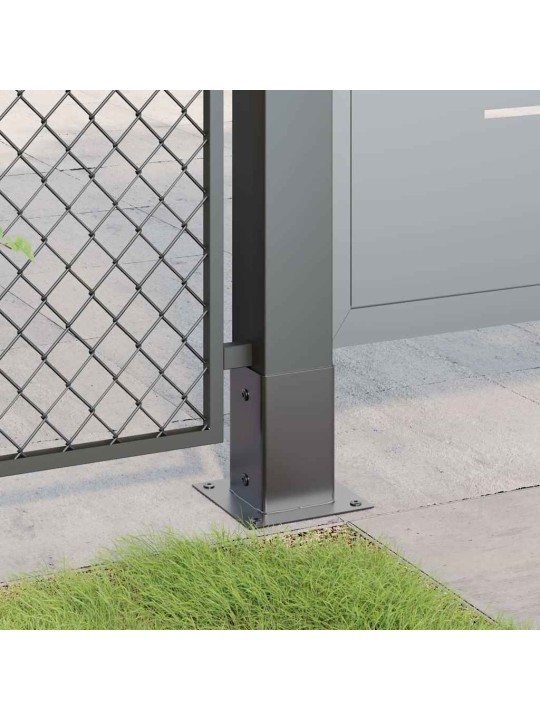 Pylväiden pohjat neliö 12 kpl 81x81 mm jauhemaalattu teräs