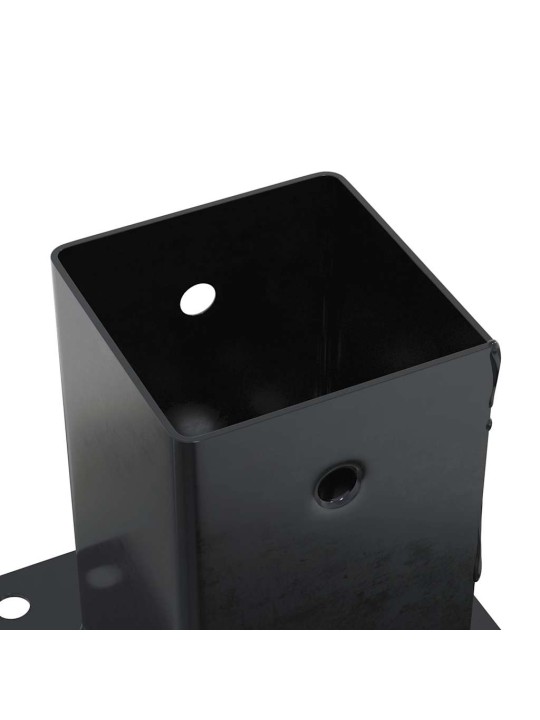 Pylväiden pohjat neliö 12 kpl 81x81 mm jauhemaalattu teräs
