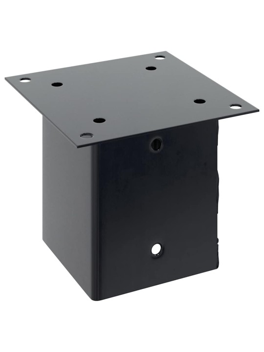 Pylväiden pohjat neliö 4 kpl 101x101 mm jauhemaalattu teräs