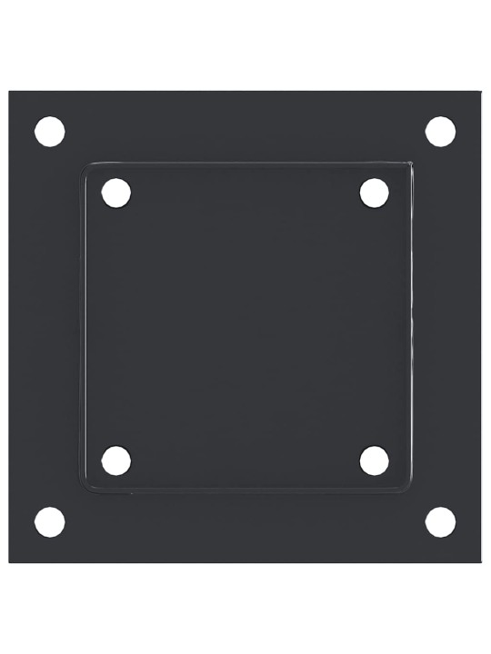 Pylväiden pohjat neliö 4 kpl 101x101 mm jauhemaalattu teräs