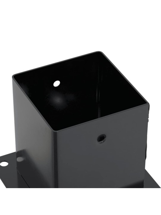 Pylväiden pohjat neliö 4 kpl 101x101 mm jauhemaalattu teräs