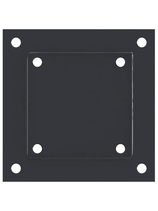Pylväiden pohjat neliö 12 kpl 101x101 mm jauhemaalattu teräs