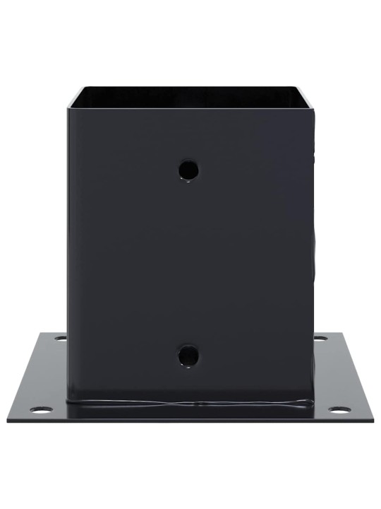 Pylväiden pohjat neliö 4 kpl 121x121 mm jauhemaalattu teräs