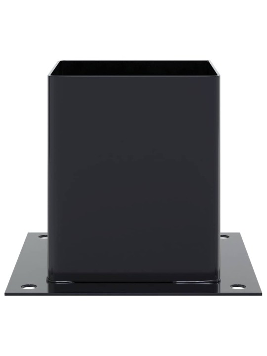 Pylväiden pohjat neliö 4 kpl 121x121 mm jauhemaalattu teräs