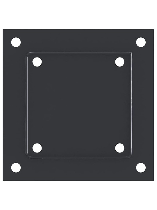 Pylväiden pohjat neliö 4 kpl 121x121 mm jauhemaalattu teräs