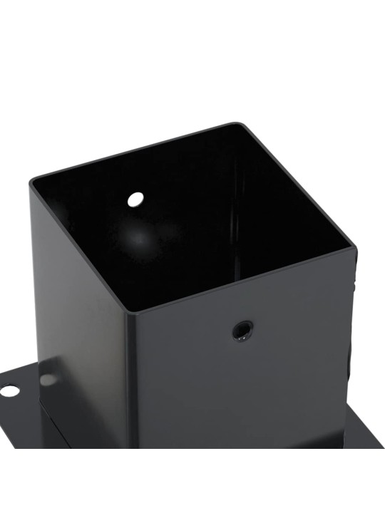 Pylväiden pohjat neliö 12 kpl 121x121 mm jauhemaalattu teräs