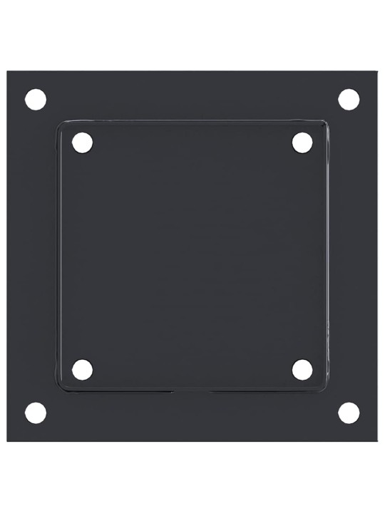 Pylväiden pohjat neliö 4 kpl 141x141 mm jauhemaalattu teräs