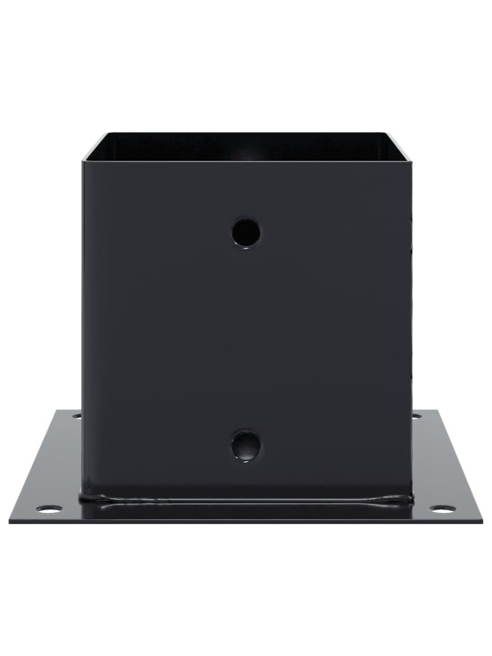 Pylväiden pohjat neliö 12 kpl 141x141 mm jauhemaalattu teräs