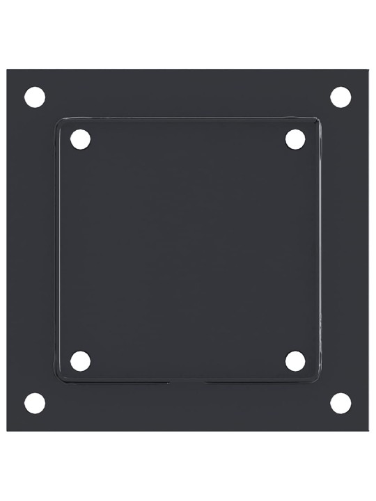 Pylväiden pohjat neliö 12 kpl 141x141 mm jauhemaalattu teräs