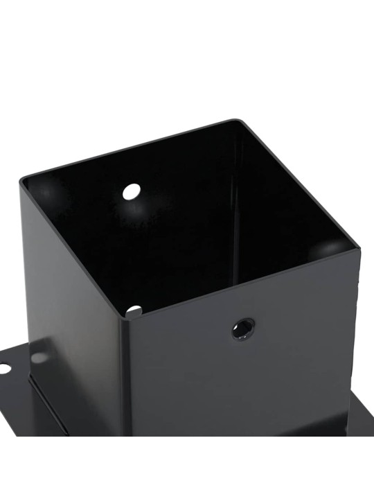 Pylväiden pohjat neliö 12 kpl 141x141 mm jauhemaalattu teräs