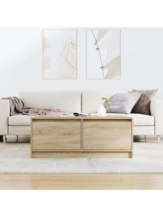 Sohvapöytä laatikoilla sonoma-tammi 100x100x40 cm