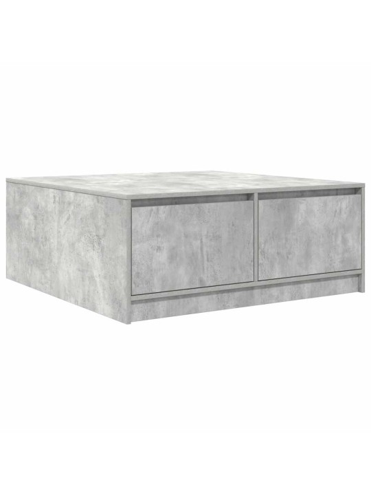 Sohvapöytä laatikoilla betonin harmaa 100x100x40 cm