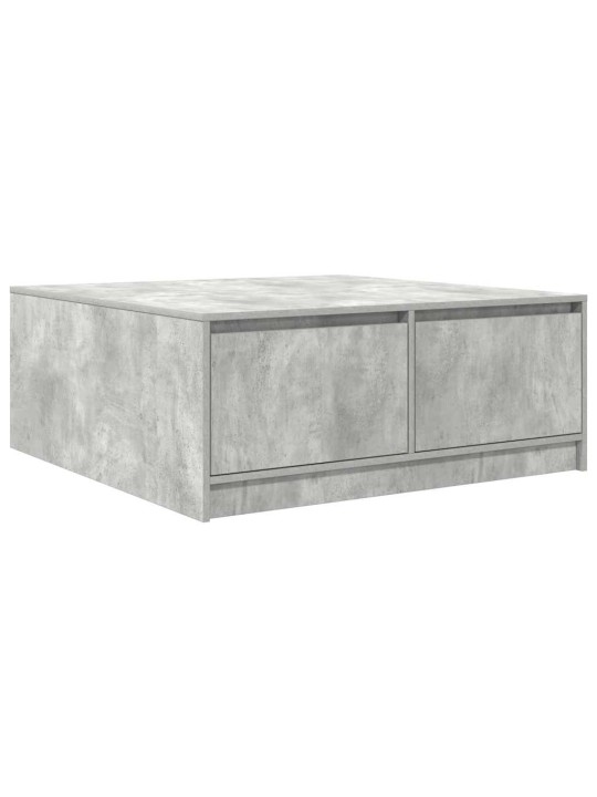 Sohvapöytä laatikoilla betonin harmaa 100x100x40 cm