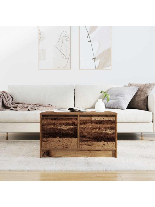 Sohvapöytä laatikoilla vanha puu 70,5x70x40 cm