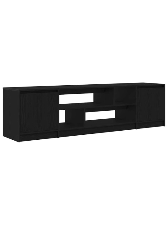 Tv-kaappi musta tammi 188,5x41x50 cm engineered wood
