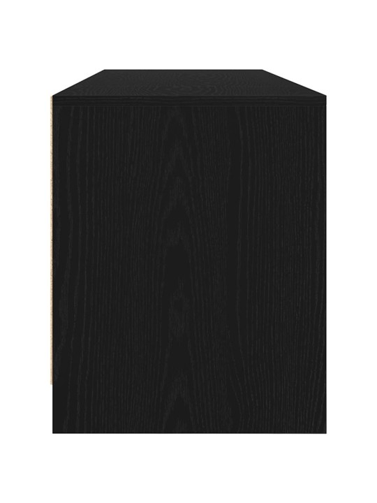 Tv-kaappi musta tammi 188,5x41x50 cm engineered wood
