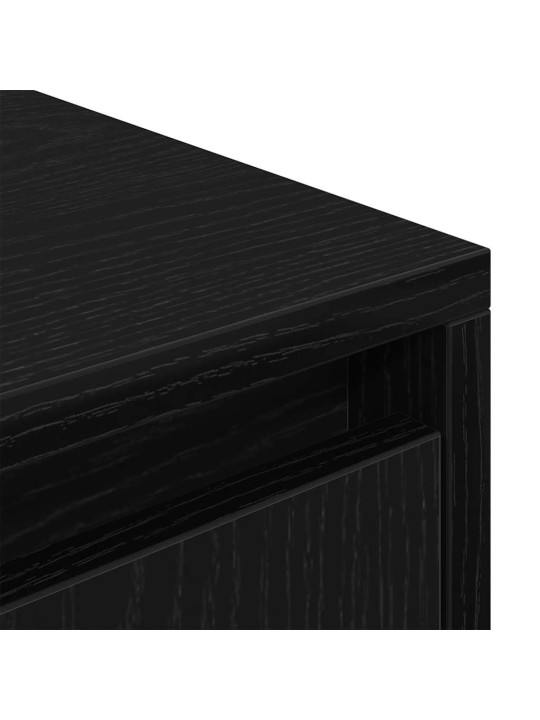 Tv-kaappi musta tammi 188,5x41x50 cm engineered wood