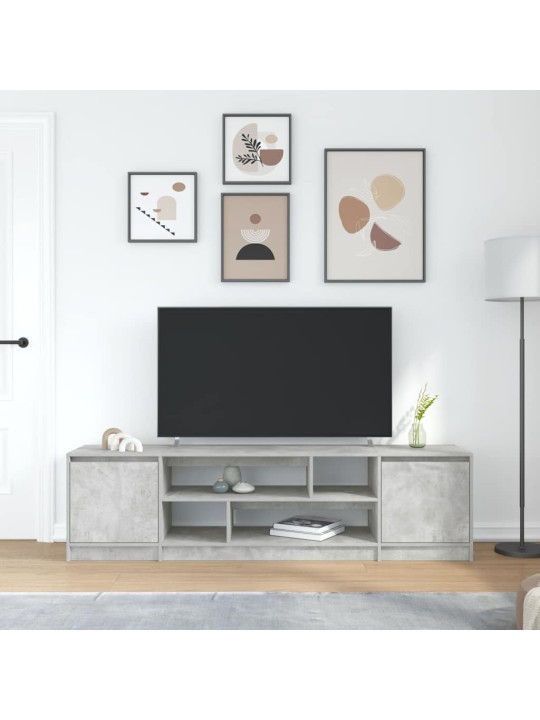 Tv-taso betoninharmaa 188,5x41x50 cm tekninen puu
