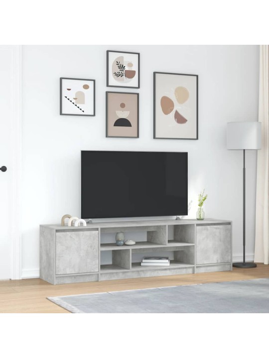 Tv-taso betoninharmaa 188,5x41x50 cm tekninen puu
