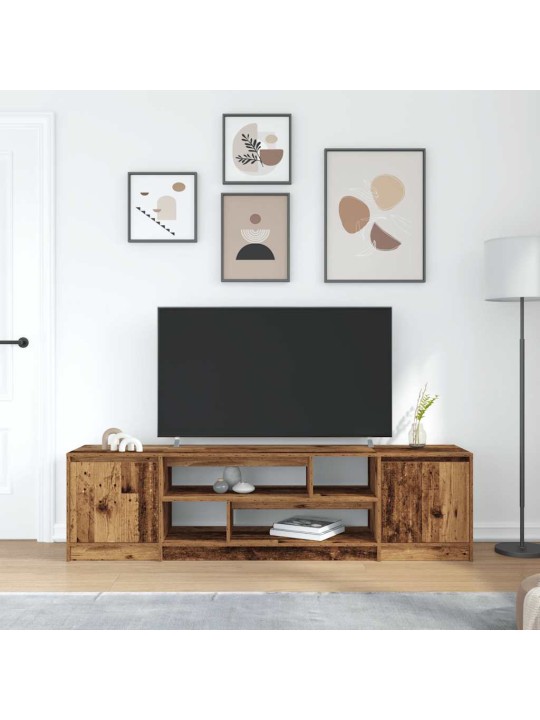 Tv-taso vanhaa puuta 188,5x41x50 cm lastulevy