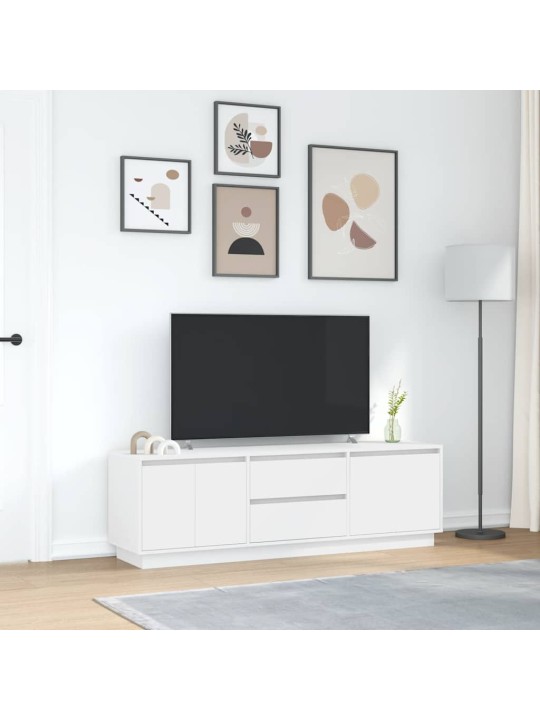 Tv-taso led-valoilla valkoinen 160,5x41x50 cm