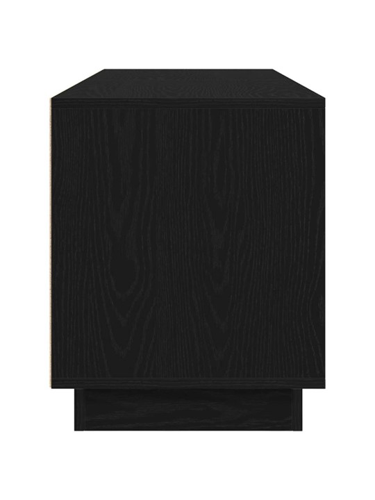 Tv-kaappi led-valoilla musta tammi 160,5x41x50 cm