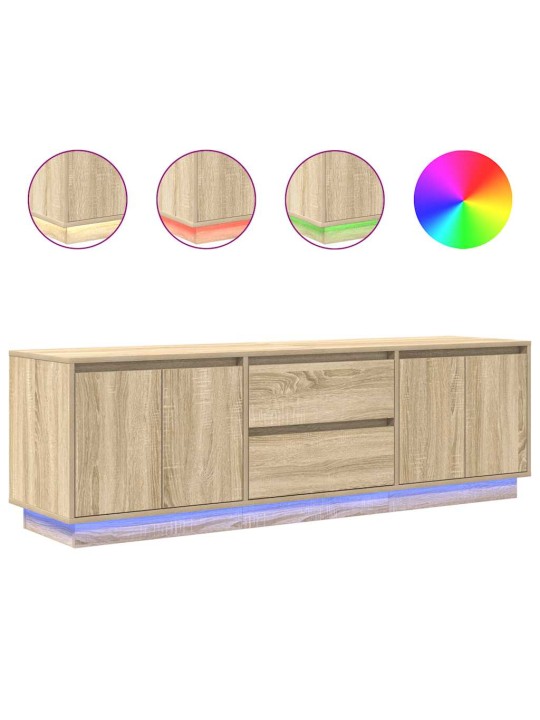 Tv-taso led-valoilla sonoma-tammi 160,5x41x50 cm