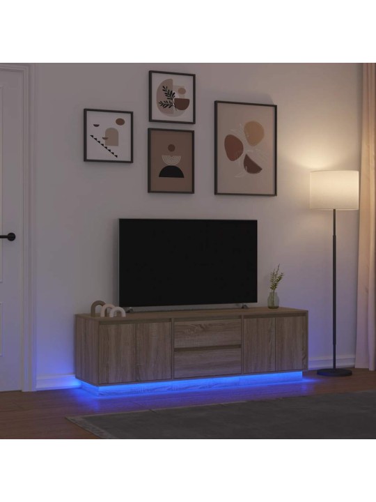 Tv-taso led-valoilla sonoma-tammi 160,5x41x50 cm