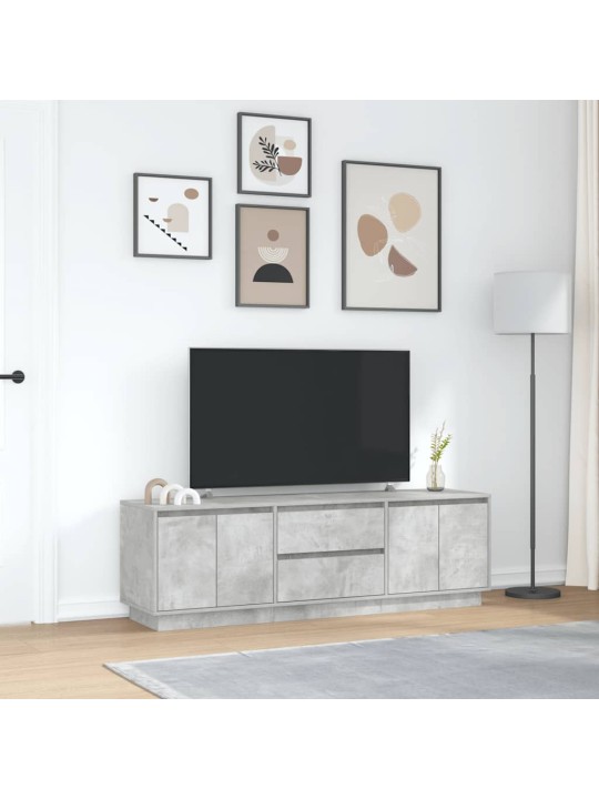 Tv-taso led-valoilla betoninharmaa 160,5x41x50 cm